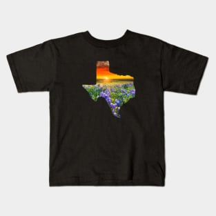 Texas Sunset Kids T-Shirt